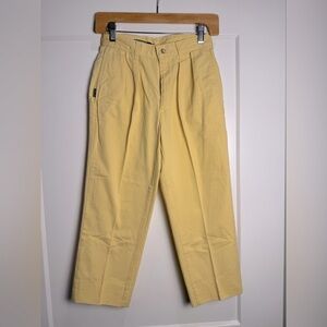 Ralph Lauren Yellow Chino pleated Pants Classic Cotton